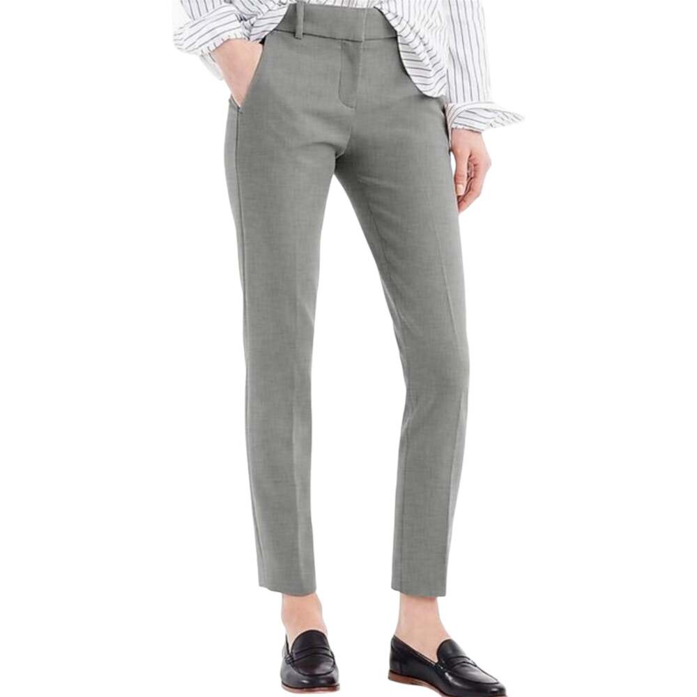 J.Crew Cameron Slim Cropped Pants Four-Season Stretch Perfecting Pocket Gray 14T